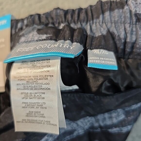 NWT FREE COUNTRY LADIES WATERPROOF SKI PANTS WOMEN'S XL CAMO Black Gray 82608 - Picture 12 of 13